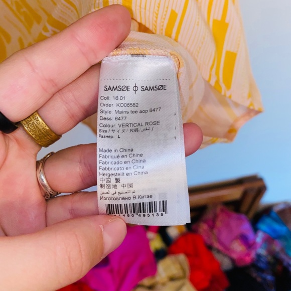 {Samsøe&Samsøe} Mains shirt in pink and yellow - Picture 8 of 10